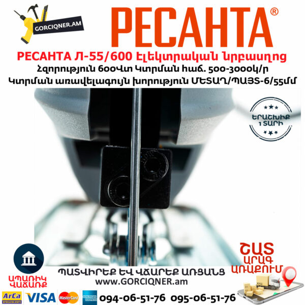 РЕСАНТА Л-55/600 Էլեկտրական նրբասղոց 600Վտ 75/9/1 - Image 6