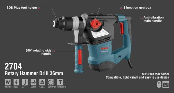 RONIX 2704 Հորատիչ 1600Վտ