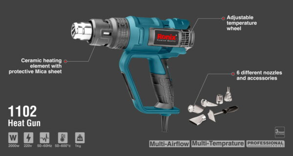 RONIX 1102 Տեխնիկական ֆեն 2000Վտ - Image 9