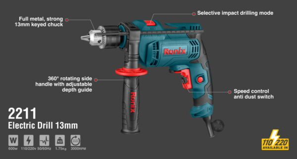 RONIX 2211 Հարվածային գայլիկոնիչ