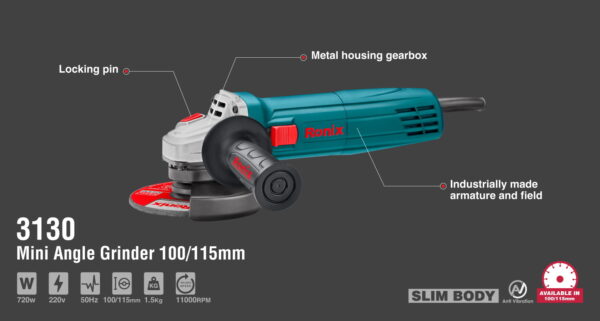 RONIX 3130 Անկյունային հղկող մեքենա