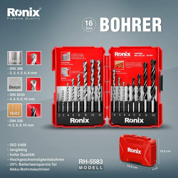 RONIX RH-5583 Գայլիկոնների հավաքածու 16կտ. - Image 5