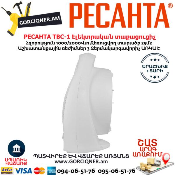 РЕСАНТА ТВС-1  Электрический тепловентилятор 1000/2000Вт — изображение 5