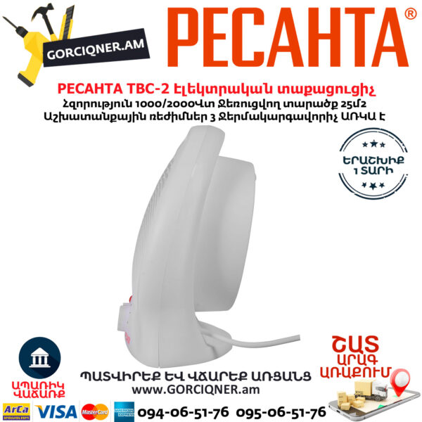 РЕСАНТА ТВС-2 Электрический тепловентилятор 1000/2000Вт — изображение 3