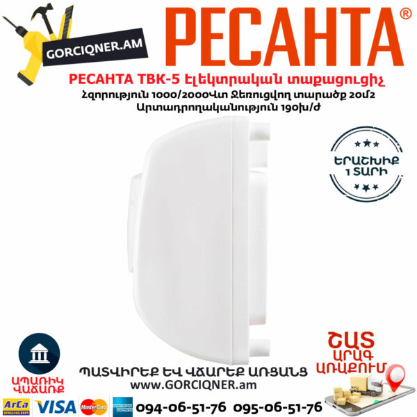 РЕСАНТА ТВК-5 Электрический тепловентилятор настенный  2000Вт — изображение 4