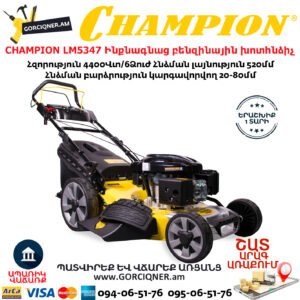 CHAMPION LM5347 Ինքնագնաց բենզինային խոտհնձիչ