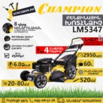 CHAMPION LM5347 Ինքնագնաց բենզինային խոտհնձիչ