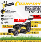 CHAMPION LM5347 Ինքնագնաց բենզինային խոտհնձիչ