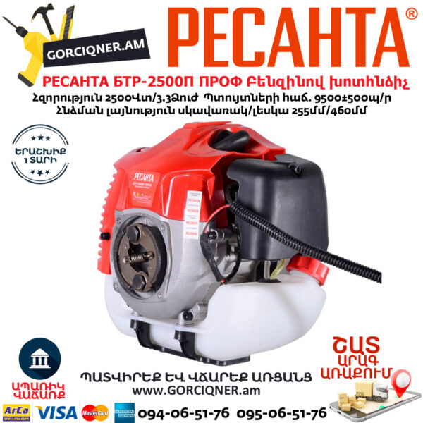 РЕСАНТА БТР-2500П ПРОФ Բենզինով խոտհնձիչ