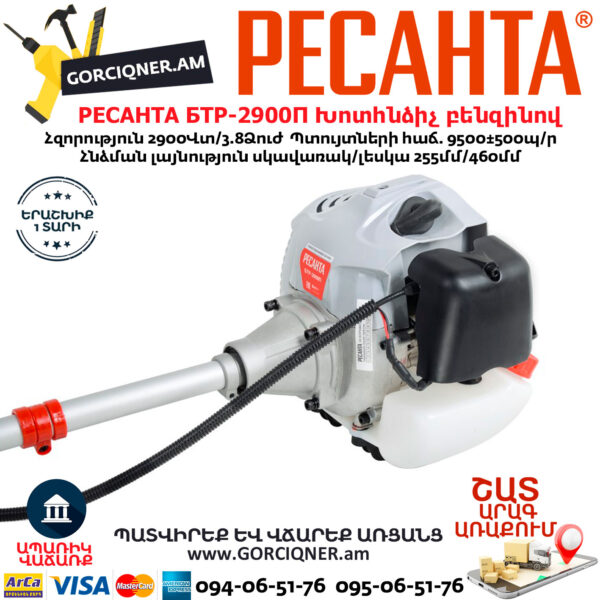 РЕСАНТА БТР-2900П Խոտհնձիչ բենզինով