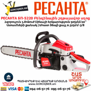РЕСАНТА БП-5220 Բենզինային շղթայավոր սղոց