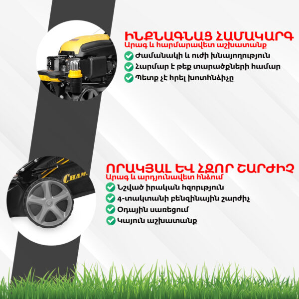 CHAMPION LM5131 Բենզինային խոտհնձիչ ինքնագնաց 500մմ/4.1Ձուժ