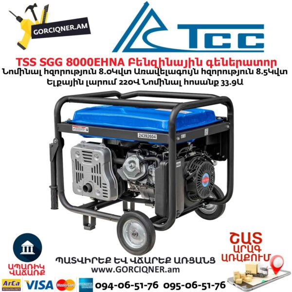 Գեներատոր բենզինային TSS SGG 8000EHNA