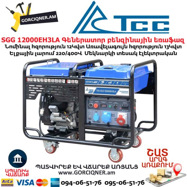 Գեներատոր բենզինային եռաֆազ TSS SGG 12000EH3LA