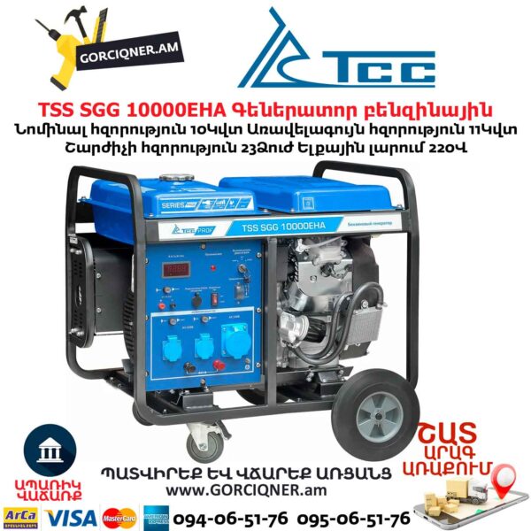 Գեներատոր բենզինային TSS SGG 10000EHA