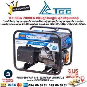 Գեներատոր բենզինային ТСС SGG 7000EA 7/7.5Կվտ/220Վ