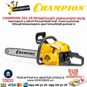 Բենզինային շղթայավոր սղոց CHAMPION 251-18