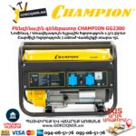 Бензиновый генератор CHAMPION GG2300 2.5кВт / 220В / ручной стартер — изображение 7