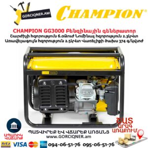 Բենզինային գեներատոր CHAMPION GG3000