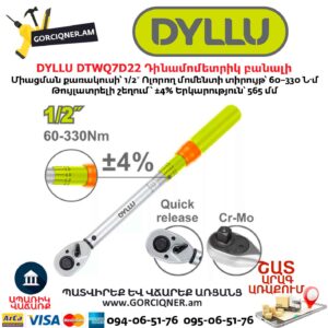 Դինամոմետրիկ բանալի DYLLU DTWQ7D22