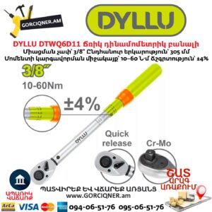 Ճռիկ դինամոմետրիկ բանալի DYLLU DTWQ6D11